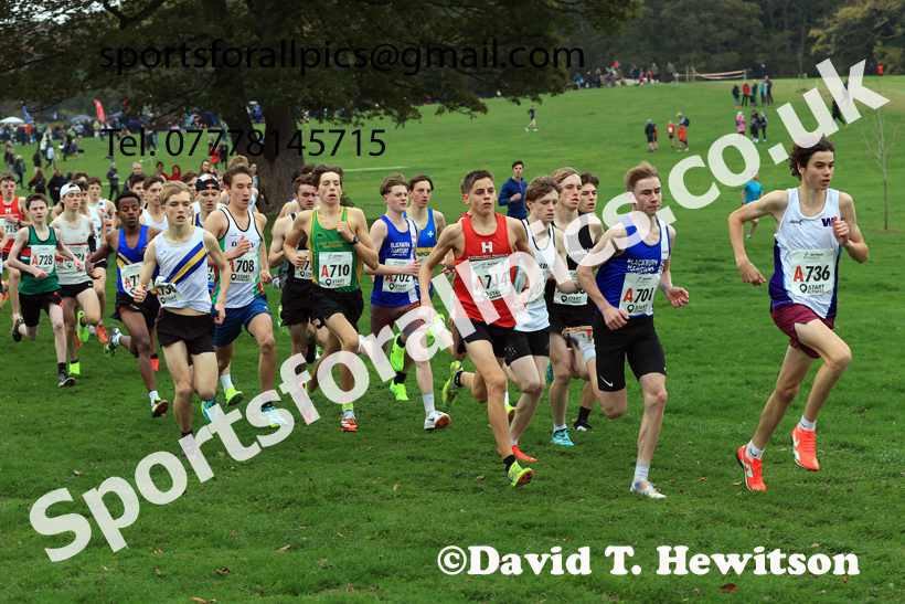 Mens Under-17s relay, 2025 Northern Cross Country Relays, Graves Park, Sheffield. Photo: David T. Hewitson/Sports for All Pics